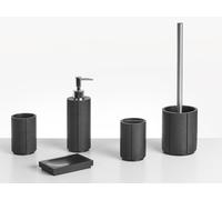 Beliani 5-Piece Bathroom Accessories Set Huallaga Black
