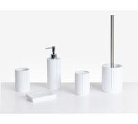 Beliani 5-Piece Bathroom Accessories Set Huallaga White