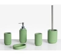 Beliani 5-Piece Bathroom Accessories Set Huarmey Green