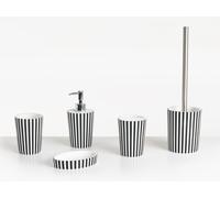 Beliani 5-Piece Bathroom Accessories Set Lircay Black/ White