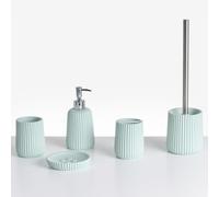 Beliani 5-piece Bathroom Accessories Set Pozuzo Mint Green, Green