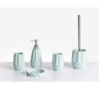 Beliani 5-Piece Bathroom Accessories Set Samiria Mint Green