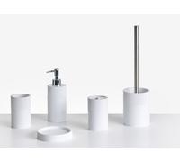 Beliani 5-Piece Bathroom Accessories Set Sepahua White