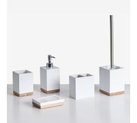 5-Piece Bathroom Accessories Set TAPICHE White