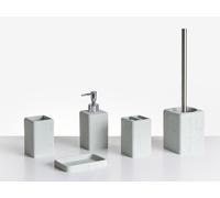5-Piece Bathroom Accessories Set VILCANOTA Grey Concrete Effect