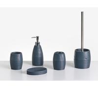Beliani 5-Piece Bathroom Accessories Set Yarapa Dark Blue