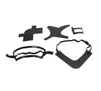 5 Piece Beard Shaper Set, ABS Accurate Beard Styling Tool with Lineup Guide Templates for Hairline and Neckline Trimming, Multifunctional Mustache Stencil Kit for Men (Black)