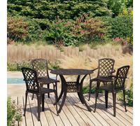 5 Piece Bistro Set Cast Aluminium Bronze