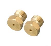 5-piece Brass Gas Burner Nozzle Set for Natural Gas Conversion Set (for G20/ 20 mbar) - Compatible with 5-Burner Cooktops Includes 0.73/0.97/1.15 Mm Jets M6×0.75 Thread