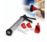 5 Piece Brick Mortar & Grouting Gun Kit - Pointing Applicator for Brickwork, Tiles & Paving | Precision Joint Filling Tool with Nozzles, Plunger & Mortar Scoop