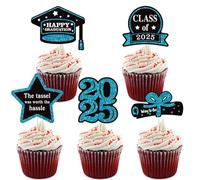 5 Piece Cake Decorating Set Graduation Cake Topper Party Food Pick Paper Texture Suitable for Holiday Celebration