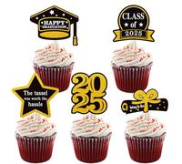 5 Piece Cake Decorating Set Graduation Cake Topper Party Food Pick Paper Texture Suitable for Holiday Celebration