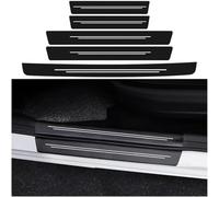 5-Piece Car Door Sill Protector Set for Geely Starray Em-i 2025 2026,Carbon Fiber Threshold Protective Scratch-Resistant Entry Guard Scuff Plate Trim Covers,A/White