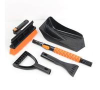 5-Piece Car Snow Removal Kit with Shovel, Brush and Ice Scraper | Extendable Handle, D-Grip Shovel