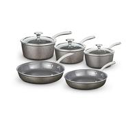 Tower T900209 Cerastone Pro 5 Piece Cookware Set with Non-Stick Coating and Riveted Steel Handles, 18/20/22cm Saucepans and 20/24cm Frying Pans, Graphite