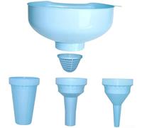 5 Piece Combined Plastic Funnel Kit with Fine Mesh Filter Designed for Fruit Preserves Cooking Oil and Wine