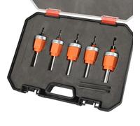 5-Piece Countersink Drill Bit Set with Adjustable Depth Stop for Wood & Plastic, 2.8/3.0/3.2/3.5/4mm Tapered HSS Drill Bits Kit for for Woodworking with Storage Box