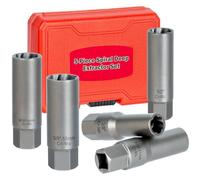 5 Piece Deep Extractor Spiral Extractor Set, Easy to Remove Spark Plug Set, for Removing Deep Trapped and Broken Bolts, Bolts, Accessories, Threaded Pipes and Anchors