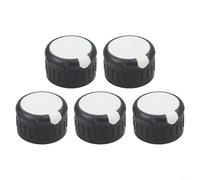 5 Piece For Gas Stove Knobs for Oven Applications with 50mm Body and 8mm Insert for Select Model Match (white cover)
