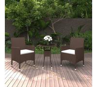 (black, Ø 60 cm table/3) vidaXL Garden Bistro Set Furniture Multi Colours 3/5 Piece Ø 60/80 cm Table