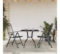 5 Piece Garden Dining Set Anthracite Metal Mesh