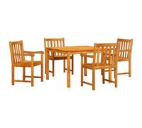 5-Piece Garden Dining Set - Solid Acacia Wood Berkfield Home Multi One Size