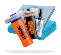 5 Piece Glass Seal Set - Soft99 Glaco DX 110ml Sealing + Soft99 Glaco Glass Compound Roll On 100ml - Polishing Agent for Glass + Glass Cleaner 100ml, Polishing Cloth, Glass Microfibre Cloth