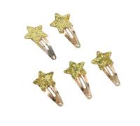5 Piece Hair Decorations with Twinkling Sequins Love Hearts Star Shape Hair Clip for Toddler & Little Girls Clip for Bangs
