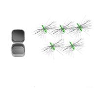 5-Piece Hand Tied Fly Hook Set For Targeting For Dace And Trout, Engineered For Minimal Water Resistance And Stable Drift Patterns(16# green)