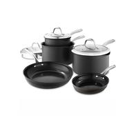 5-Piece Hard Anodized Cookware Set black
