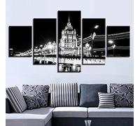 5 Piece Hd Printed Canvas Wall Art Canvas Prints For Living Room Modern Decoration Prints On Canvas Urban Architectural Landscape/Without Frame 200 X 100 Cm Home Decor Canvas Print Artwo-7485221347