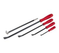 5 Piece Heavy Duty Pry Bar Set With Ergonomic Handles And Hardened Shafts