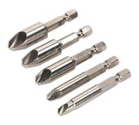 5 Piece Hss Screw Extractor Set - 5 Sizes Number 0 To Number 4 - Extracts 6mm To 14mm Screws