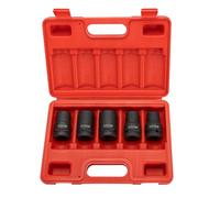 5-Piece Impact Wrench Nuts 17 19 21 24 28 mm 3/4 Inch Hex Nuts Metric Power Socket Set (Length: 60 mm)