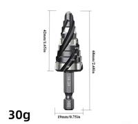 5-Piece Industrial Step Drill Bit Set, High-Carbon Steel with Four-Flute Design for Stainless Steel, Aluminum, Wood & Plastic - 1/8" to 1-3/8" Si(1/4-3/4 Single Tube)