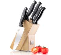 Taylors Eye Witness Kitchen Knife & Knife Block Set 5 Piece, Rubberwood | Charlies