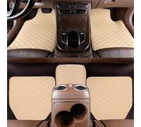 5 Piece Leather Car Floor Mats for Toyota C-HR CHR Hybrid 2024 2025, Custom Automotive Front Rear Row Carpet Set Waterproof NonSlip Accessories, D Beige
