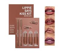 5-Piece Lip Kit Set | Matte & Glossy Finish (Nude to Berry Tones) lipsticks for older women,Transfer-Resistant & Layerable Formulas - Day to Night Transition