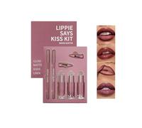 5-Piece Lip Kit Set | Matte & Glossy Finish (Nude to Berry Tones),liquid silk,red,lip stain,Transfer-Resistant & Layerable Formulas - Day to Night Transition