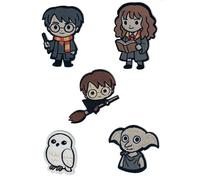 5-Piece Magic Academy Embroidered Patch Set - Iron-on/Sew-on Chibi Wizard Character Appliques for Jackets, Backpacks, and DIY Crafts