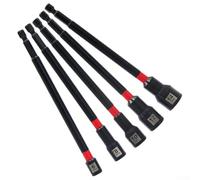 5 Piece Magnetic Long Nut Driver Set 6 Inch 150mm Hex Socket Adapters for Impact Drill Use in Automotive, Woodworking, and Bike Repair (14mm)