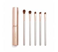 5-Piece Makeup Brush Set - Ultra-Soft Synthetic Bristles, Professional Face & Eye Brushes for Flawless Foundation, Powder, Blush & Eyeshadow-Gold