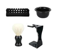 5 Piece Men Shaving Set - Shaving Bowl Brush Stand & Sponge | Dad Gift Kit | Complete 5-In-1 Grooming Kit, Soft Shaving Brush & Lathering Bowl with Razor Stand & Sponge, Durable Classic Wet S