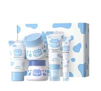 5-Piece Milk Protein Skincare,Skincare Set Skin Care for Teenage Girls Set Facial Care Sets&Kits with Cleanser Eye Serum Moisturizer,Travel Kit for Pores Blackheads Exfoliate