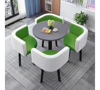 5-Piece Modern Dining Table Set - Includes 1 Stylish Dining Table & 4 Faux Leather Chairs - Perfect for Kitchen Dining Room & Conference Spaces - Elegant Home Furniture