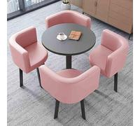 5-Piece Modern Dining Table Set - Includes 1 Stylish Table & 4 Faux Leather Chairs - Perfect for Kitchen Dining Room & Conference Use - Elegant Home Furniture