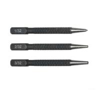 5-Piece Nail Punch Set with Knurled Body and Square Striking Head, 100mm Alloy Steel Punching Tools for Wood, Metal, Plastic