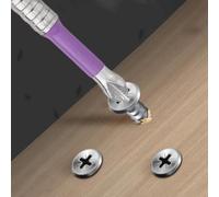 5-Piece Non-Slip PH2 Batch Head Cross Screwdriver Drill Bits Set, 25mm/50mm/65mm/70mm/90mm Lengths, 6.35mm Shank, 62HRC Alloy Steel, for Furni