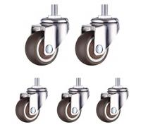 5 Piece Office Chair Caster Wheels 360° Compression Chair Swivel Casters for Table, Trailer, Saw Table, Stage Toolbox, Bed, Corn Board(2in 10MM thread wheels)