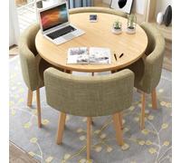 5-Piece Office Conference Table and Chair Set, 80cm Negotiation Furniture for Family Apartments, Reception Areas, and Meeting Rooms - Stylish and Functional Design